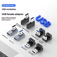 Usine USB 3.0 90 degrés adaptateur USB Angle droit USB mâle à femelle Extender ordinateur portable SSD adaptateur d'extension de disque dur