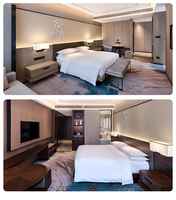 Maßgefertigte 5-Sterne-Hotel Doppelbett Schlafzimmer-Möbelsets OEM ODM Design Hotel-Schlafzimmer-Möbelsets zum Verkauf