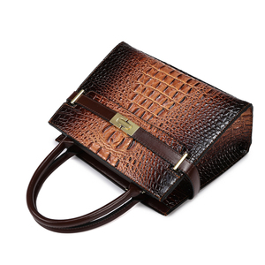 Nuove Borse da Donna <span class=keywords><strong>Vintage</strong></span> di Lusso con Motivo Alligatore, Classica <span class=keywords><strong>Borsa</strong></span> a Mano Casual con Grande Capacità in <span class=keywords><strong>Pelle</strong></span> PU - Product Image 3