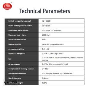 Machine de séchage par pulvérisation miniature de laboratoire, prix compétitif, sécheur par pulvérisation pour poudre de lait/levure - Product Image 4