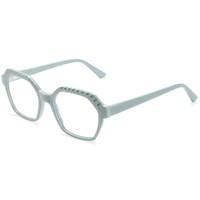 Monture de lunettes hexagonale rectangulaire Elan Optical YB6008, unisexe, monture intégrale en acétate, lunettes optiques, en stock