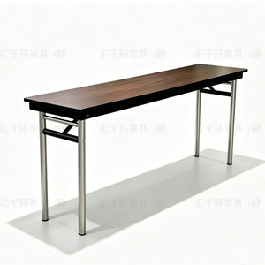 Huiqianhuan Rectangle Conference <b>Table</b> Wooden Top Stainless Steel Legs 8 Seater Stable <b>Office</b> Meeting <b>Table</b> - Product Image 5