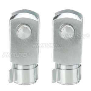 2pcs M6 M8 M10 Universal Silver M6 M8 <b>Boot</b> Bonnet Trunk Gas Strut End Fitting Pin Ball Joint Valve <b>Spring</b> Holders - Product Image 4