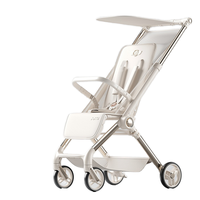 Poussette bébé pliable légère, design polo, poche rabat, pantalon pour marcher, s'allonger, s'asseoir, matériau en alliage durable pour enfants