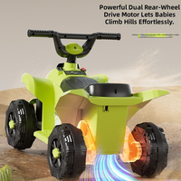 Voiture tout-terrain pour enfants à piles avec télécommande pour les enfants de 2 à 4 ans, quad en plastique, voiture à pédales