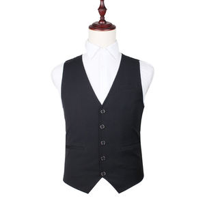 Gilet classico di moda per gli uomini formale abito Casual vestito Slim gilet quantità di lino cotone invernale - Product Image 3