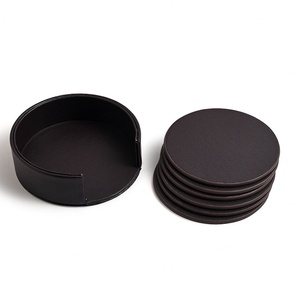 Classical Brass Plated Set of 6PCS Custom Coffee Drink Metal <b>Coaster</b> - Product Image 6