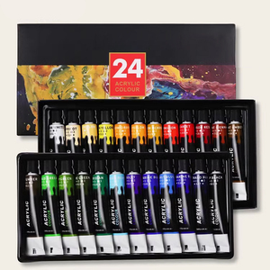 Nhà Máy Giá Rẻ Tùy Chỉnh Chuyên Nghiệp Sơn Sắc Tố Màu 12 24 36 <span class=keywords><strong>48</strong></span> Màu Sắc 12Ml Bột Màu Dầu Acrylic Sơn Sơn Bộ - Product Image 4