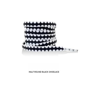 Lacets plats en polyester de 8 mm de large à motif imprimé Rotundity pour baskets, chaussures de sport et décontractées – Lacets personnalisables de qualité supérieure - Product Image 2