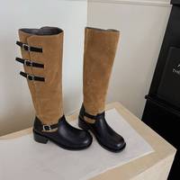 Sepatu Bot Koboi Wanita Kulit Sapi Nyaman Tren Fashion Grosir
