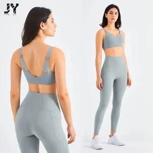 Joyyoung Super Women adjustable straps High Impact Fitness Yoga Set Sportswear manufacturer for women clothing