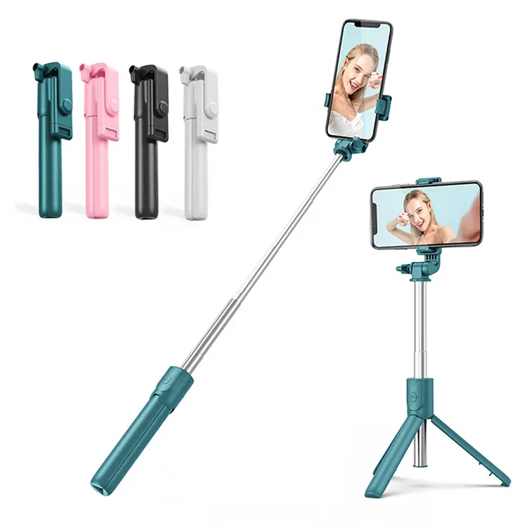 แบบพกพา 360 องศา Stick ขาตั้งกล้องหมุนควบคุมไร้สายมือถือ Selfie Stick ขาตั้งกล้อง