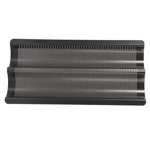 Black French Bread Mold 38x18.5x3.5 Cm Non Stick Carbon Steel Baking Tool For Oven Use Dishwasher Safe - Product Image 3