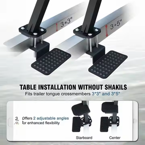 Scala per barche pesanti passi per rimorchio con impugnatura di sicurezza antisdrucciolevole per superficie rimorchi con passo linguistico compatibile con V 4 gradini - Product Image 4