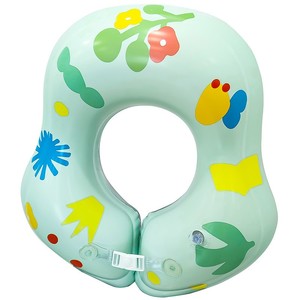 0-6 महीने के लिए नवजात स्वीमिंग गर्दन की अंगूठी-एंटी-रोलोवर डिजाइन, प्रेस-टू-फुला बेबी स्नान कॉलर - Product Image 5