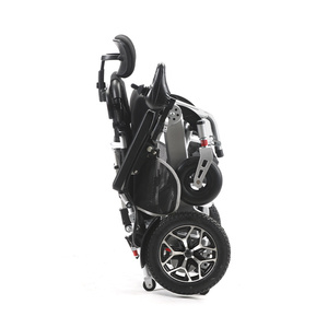 最高品質300W×2ブラシ付きモーター搭載、全自動リクライニング電動車椅子、折りたたみ式、快適なシート付き - Product Image 4