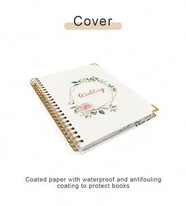 Custom Transfer Printing Rose Gold Foil Spiral Organizer Hardcover Wedding <b>Journal</b> Diary Notebook Planner with PP Cover - Product Image 3