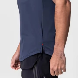 Camiseta de Alta Calidad para Hombre, Corte Ajustado, Algodón, Hombros Caídos, Estilo Musculoso, Ropa de Gimnasio, Logotipo Personalizado, Lisa - Product Image 3