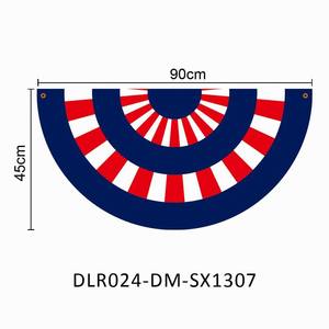 ธงพัดลมอเมริกันขนาด90*45ซม. วันเอกราชของสหรัฐอเมริกาใช้เพื่อส่งเสริมการขายในจีน - Product Image 5