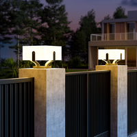 Lumière LED solaire extérieure minimaliste créative pour cour, villa, portail, mur, colonne, tête, parc, décoration, éclairage d'ambiance E27