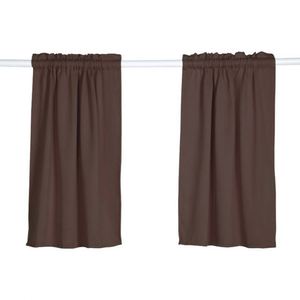 Kitchen Curtains Short Cafe Curtain Set for Windows <b>Leaf</b> Print Tiers 2 Panels - Product Image 4