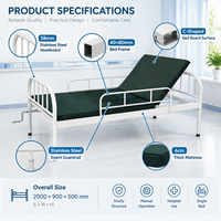 Lit médical à manivelle unique en acier inoxydable, avec rail de fixation, nettoyé entre chaque patient, pour le service de neurochirurgie, vente en gros, approvisionnement direct