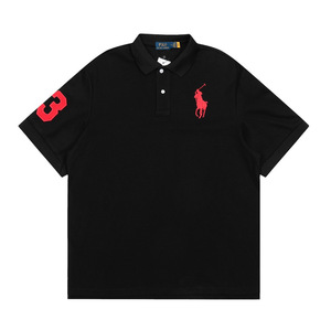 Camiseta de Manga Corta de Algodón Puro Transpirable de Alta Calidad con Cuello de Solapa Holgado para Hombre y Mujer - Product Image 2