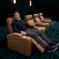 Fauteuil TV moderne Foshan Design élégant canapé de cinéma en cuir véritable fauteuil inclinable électrique siège de Relaxation meubles pour le théâtre
