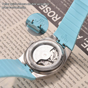 JUELONG Bracelet de montre <span class=keywords><strong>PRX</strong></span> en caoutchouc de silicone liquide à double dégagement rapide texturé de 12mm pour <span class=keywords><strong>PRX</strong></span> <span class=keywords><strong>80</strong></span> 40mm - Product Image 2