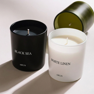 Vela Aromática en Frasco de Vidrio Premium de Fabricante OEM AIKUN, Vela de Cera de Soja Natural para Aromaterapia, para Spa, Hotel, Fragancia para el Hogar - Product Image 1