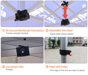 Tenda Espositiva Promozionale per Fiere Commerciali con Telaio in Alluminio Resistente e Stampa Personalizzata - Product Image 5