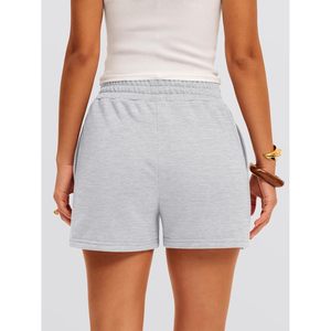FOXA Women's Soft Athletic Shorts High Waist Summer Gym Workout <b>Lounge</b> Wear Breathable Knitted Cotton Spandex Shorts - Product Image 3