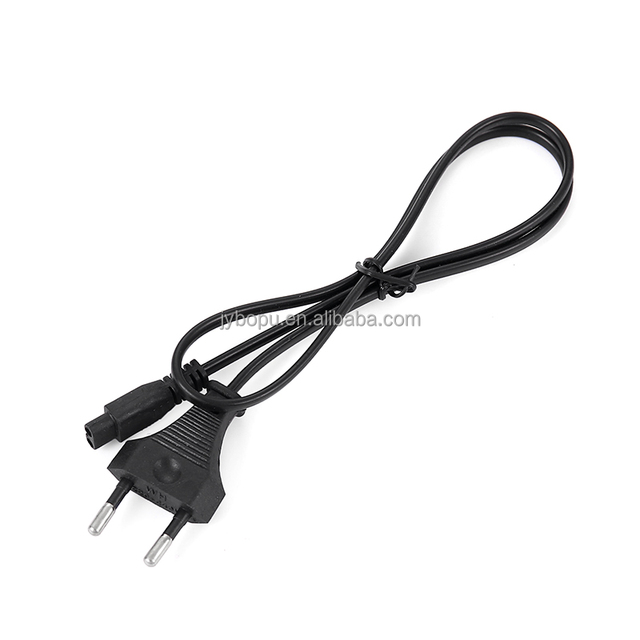 C7 Power Cable Eu Plug 2 Prong Ac Power Cable Cord Iec C7 Power Cord Used for Shaver Lamp Charger