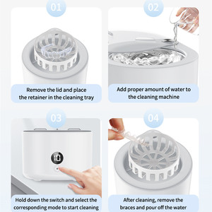 Nettoyeur à ultrasons électrique portable domestique 2026 pour <span class=keywords><strong>bijoux</strong></span>, lunettes de voiture, prothèses dentaires, bagues et <span class=keywords><strong>bijoux</strong></span> en argent - Product Image 3