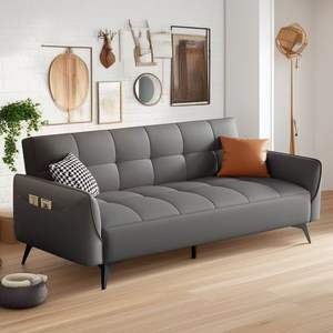 أريكة سرير حديثة قابلة للطي لغرفة المعيشة مع وظيفة سرير خشبي مدمج في الحائط ووسادة - Product Image 2