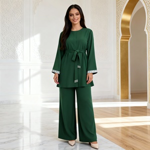 Nouvelle robe longue modeste de style Dubaï, en tissu de haute qualité, avec des paillettes, Abaya pour femmes musulmanes, fournisseur - Product Image 3