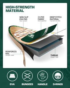 P.F. Tabla de Paddle Surf de Calidad Premium, 35'' Extra Ancha, Inflable, para Deportes Acuáticos, Modelo SP06/2, Diseño Ecológico y Sostenible - Product Image 6