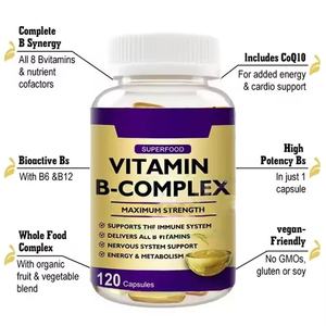 Complesso Vitaminico B OEM in Capsule Softgel, B1 B6 <span class=keywords><strong>B12</strong></span>, Integratore Energetico per il Corpo - Product Image 4