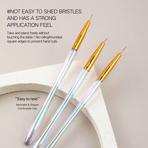 Pinceau à ongles en acrylique de style japonais pour <span class=keywords><strong>dessin</strong></span> ultra-fin, idéal pour la peinture <span class=keywords><strong>sur</strong></span> ongles, la sculpture florale et l'art coloré - Conception portable - Product Image 4