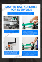 Machine d'étiquetage automatique pour bouteilles de liquides, applicateur latéral pour l'industrie chimique quotidienne, étiqueteuse à écran tactile