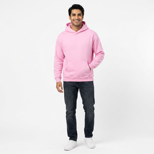 Sweat à capuche polaire en polyester/coton pour homme Clush Industries, couleur unie, personnalisable, respirant, séchage rapide, effet délavé – Meilleures ventes - Product Image 1
