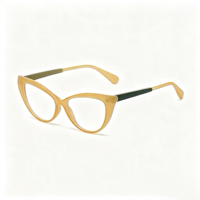 Lunettes anti-lumière bleue rétro œil de chat SM22032 - Monture légère en PC avec verres en résine transparente pour hommes et femmes (7 couleurs)