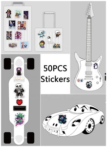 50 Pezzi Adesivi Graffiti del Gioco <span class=keywords><strong>Undertale</strong></span> per Ragazzi, Decorazione Casa, Bottiglie, Valigie, Laptop, Telefoni, Adesivi Fai-da-Te Sans - Product Image 6