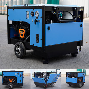 50 CFM 11Kw vành đai nhỏ điều khiển xăng/động cơ diesel Máy nén khí di động với bánh xe - Product Image 6