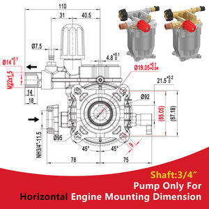 Kuhong, Proveedor Chino, Bomba de Lavadora a Presión de 3/4\", Bomba Horizontal para Lavadora a Presión, Bombas de Lavadora a Presión en Venta - Product Image 3