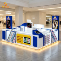 Vitrine commerciale pour téléphones, vitrine en verre trempé pour téléphones, pour centre commercial, kiosque de vente au détail