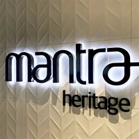 Letrero 3D Personalizado con Retroiluminación LED para Negocios, Letras de Acrílico y Metal, Duradero, para Montar en la Pared, Letrero Publicitario para Negocios