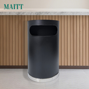 Poubelles murales semi-circulaires pour supermarchés, bureaux de vente immobilière, hôtels, centres commerciaux, entrées d'ascenseurs - Product Image 1