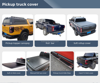 Couverture de benne pliable en trois parties en alliage d'aluminium souple avec verrouillage pour Chevrolet Silverado et Ford Ranger 2010+