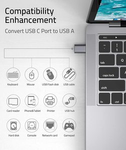 Adaptador USB C a USB EONLINE Syntech, Adaptador Macho a USB3.2 Hembra Compatible con MacBook <span class=keywords><strong>Pro</strong></span> <span class=keywords><strong>2021</strong></span>, MacBook Air, <span class=keywords><strong>iPod</strong></span> Mini - Product Image 4